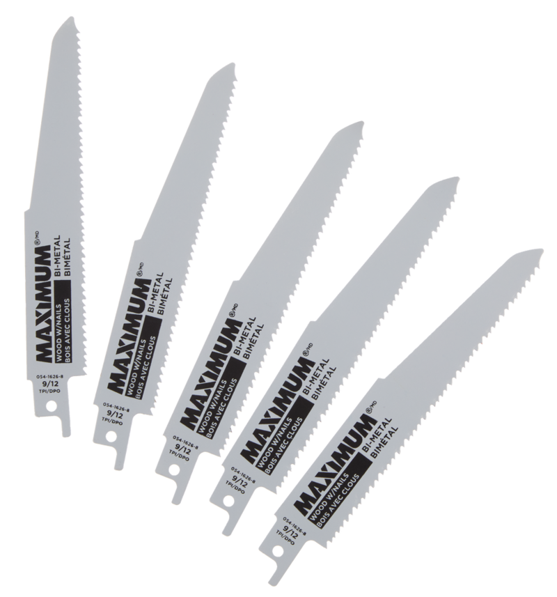 MAXIMUM 9in 9/12T BiMetal Demolition Reciprocating Saw Blades with