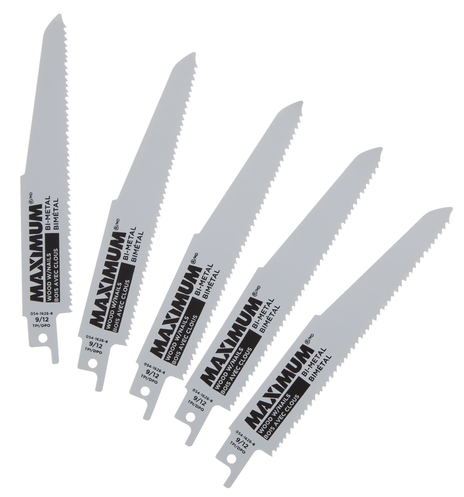 MAXIMUM 9in 9/12T BiMetal Demolition Reciprocating Saw Blades with