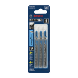Bosch Speed 12T T-Shank Bi-Metal Jigsaw Blades for Metal, 3-pk Front_Flat