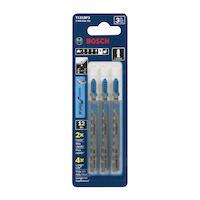 Bosch Speed 12T T-Shank Bi-Metal Jigsaw Blades for Metal, 3-pk Front_Flat