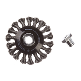 MAXIMUM 3-in Carbon Steel Knot Wire Wheel Brush, 5/8-in Arbor Composite_or_Mixed