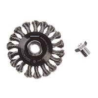 MAXIMUM 3-in Carbon Steel Knot Wire Wheel Brush, 5/8-in Arbor Composite_or_Mixed