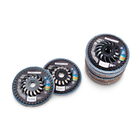 MAXIMUM 4-1/2-in 40/80 Grit Zirconia Flap Disc Set for Wood, Metal, Plastic, 10-pc Overhead_Plunge