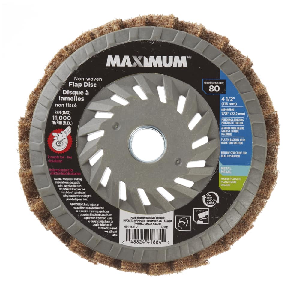 MAXIMUM Non-Woven 4-1/2-in Polishing & Finishing Aluminum Oxide Flap Disc  for Metal