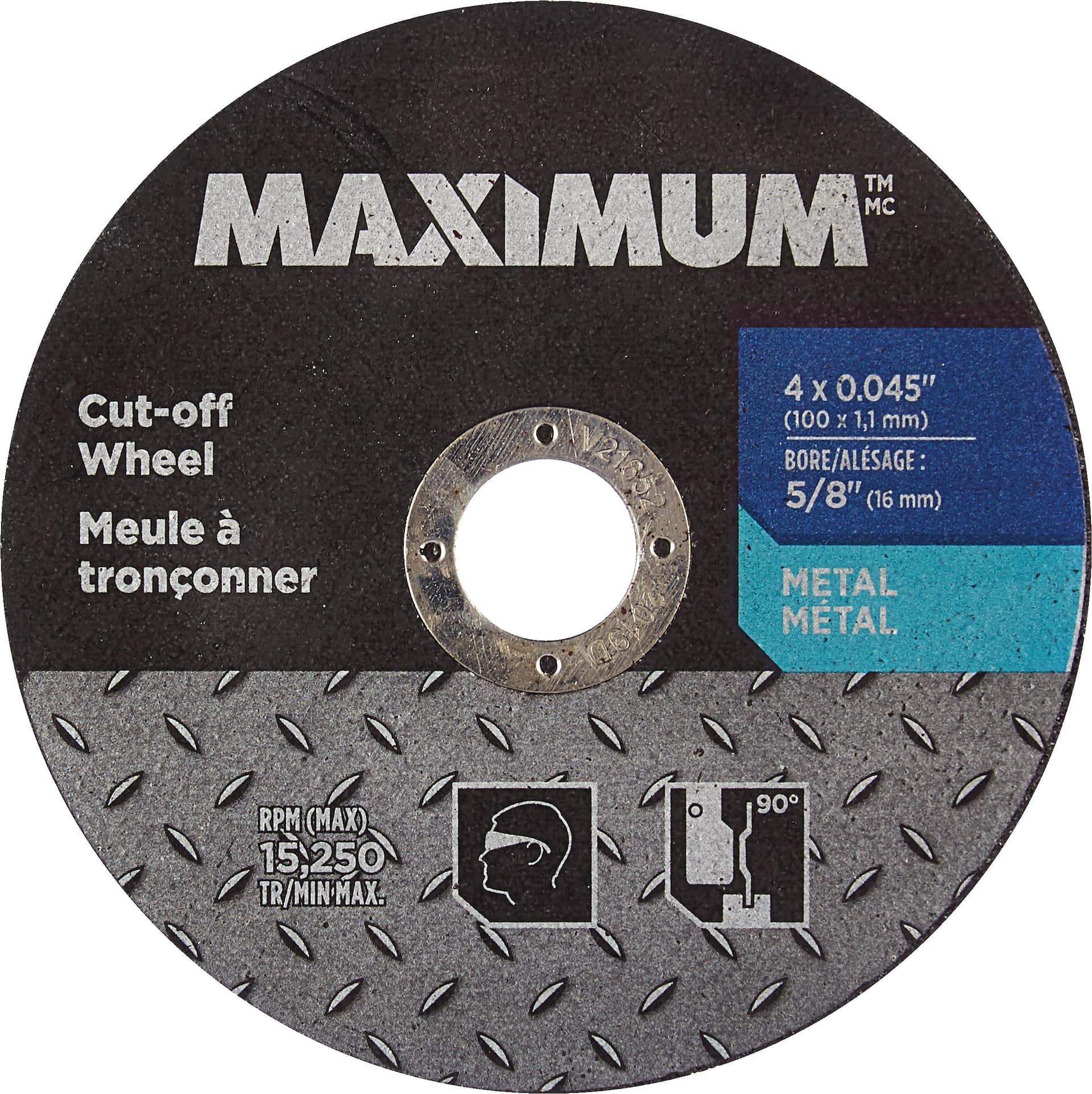 MAXIMUM Type 01 Aluminum Oxide Cut off Wheel for Metal
