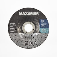 MAXIMUM 4-1/2-in x 1/8-in Type 27 Aluminum Oxide Cutting/Grinding Wheel for Metal/Steel Front_Flat