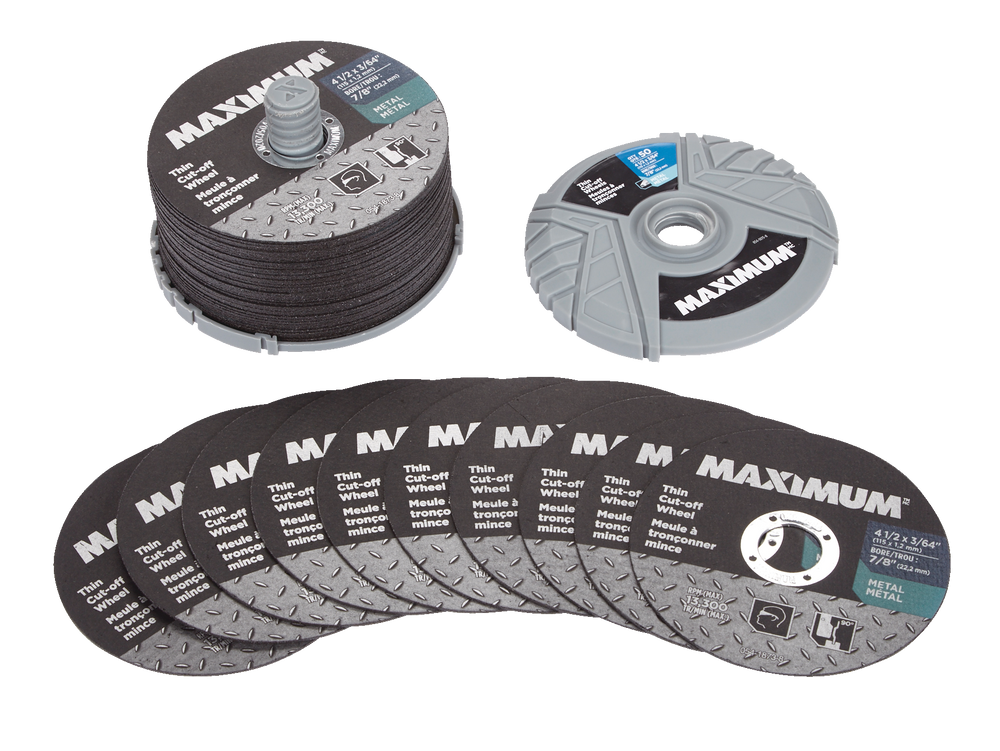 MAXIMUM 41/2in x 3/64in Aluminum Oxide Thin Cut off Wheel for Metal