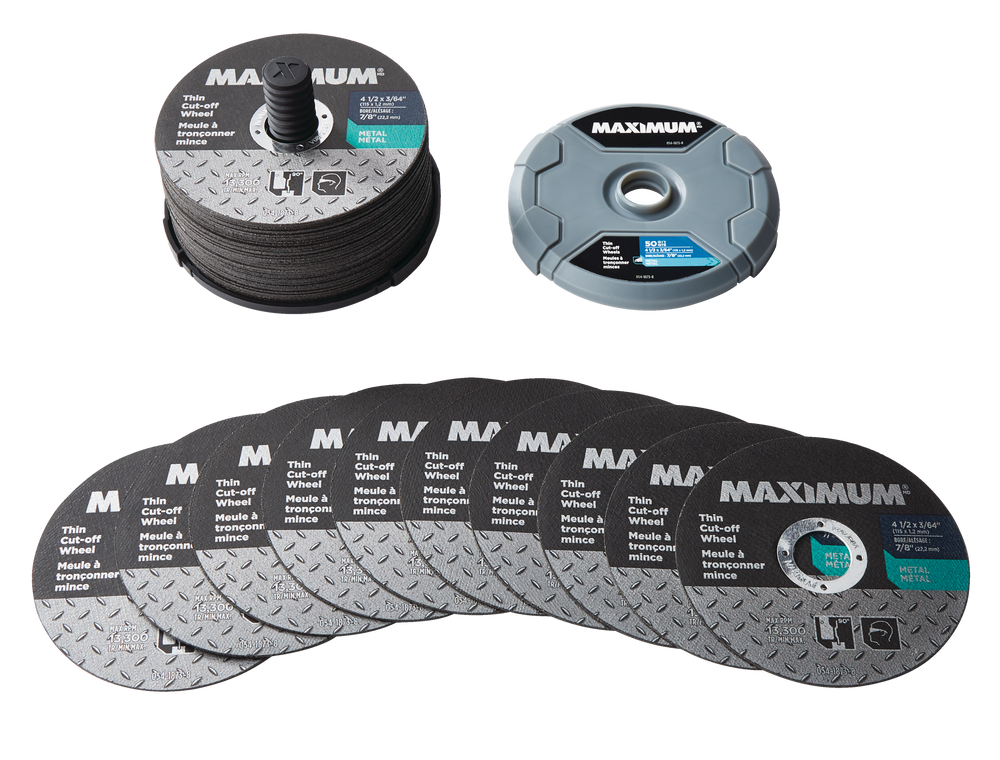 MAXIMUM 41/2in x 3/64in Aluminum Oxide Thin Cut off Wheel for Metal