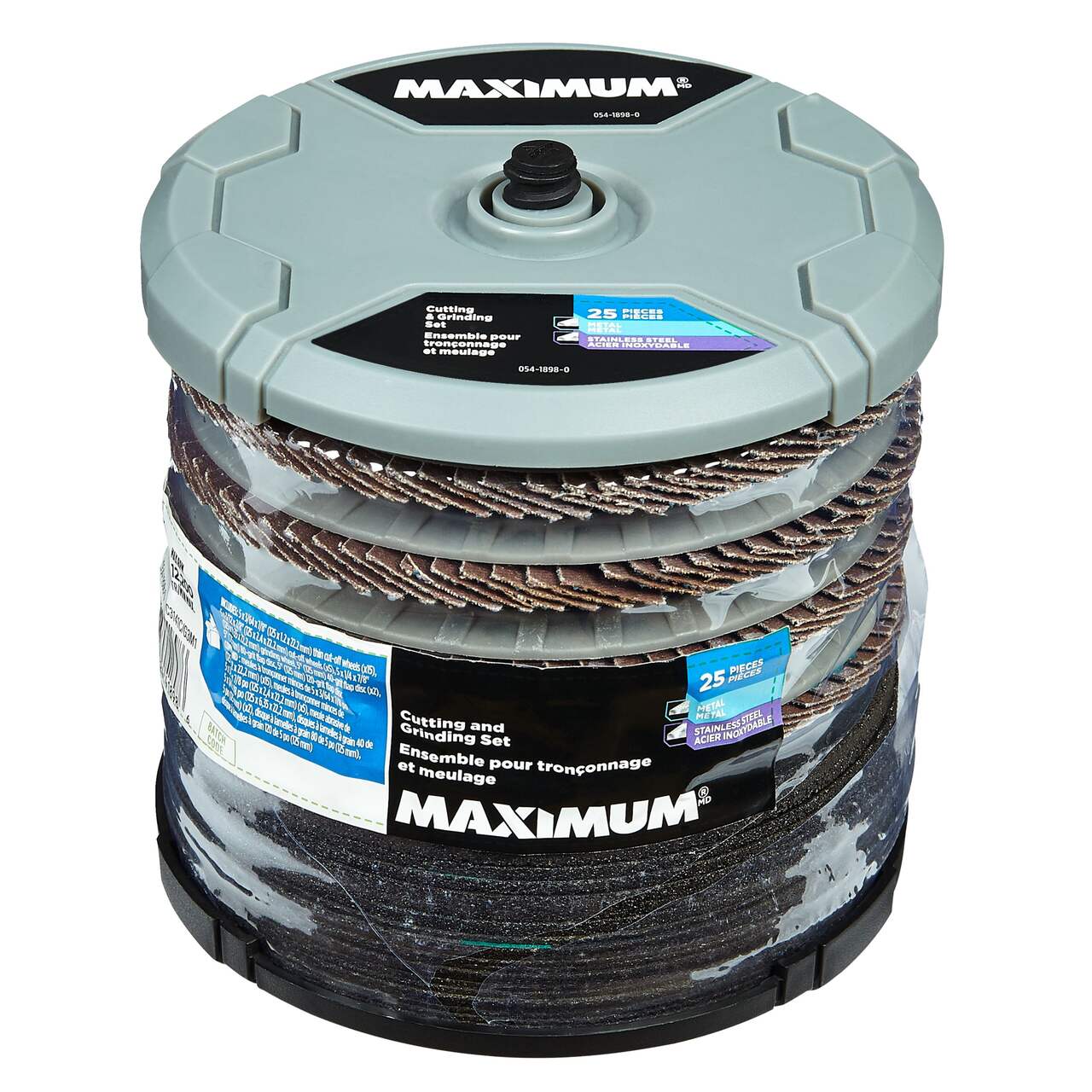 MAXIMUM 5-in Aluminum Oxide Flap Discs & Cut off Wheels Set for Metal,  25-pc