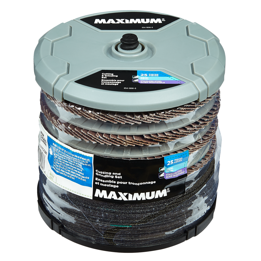 MAXIMUM 5in Aluminum Oxide Flap Discs & Cut off Wheels Set for Metal