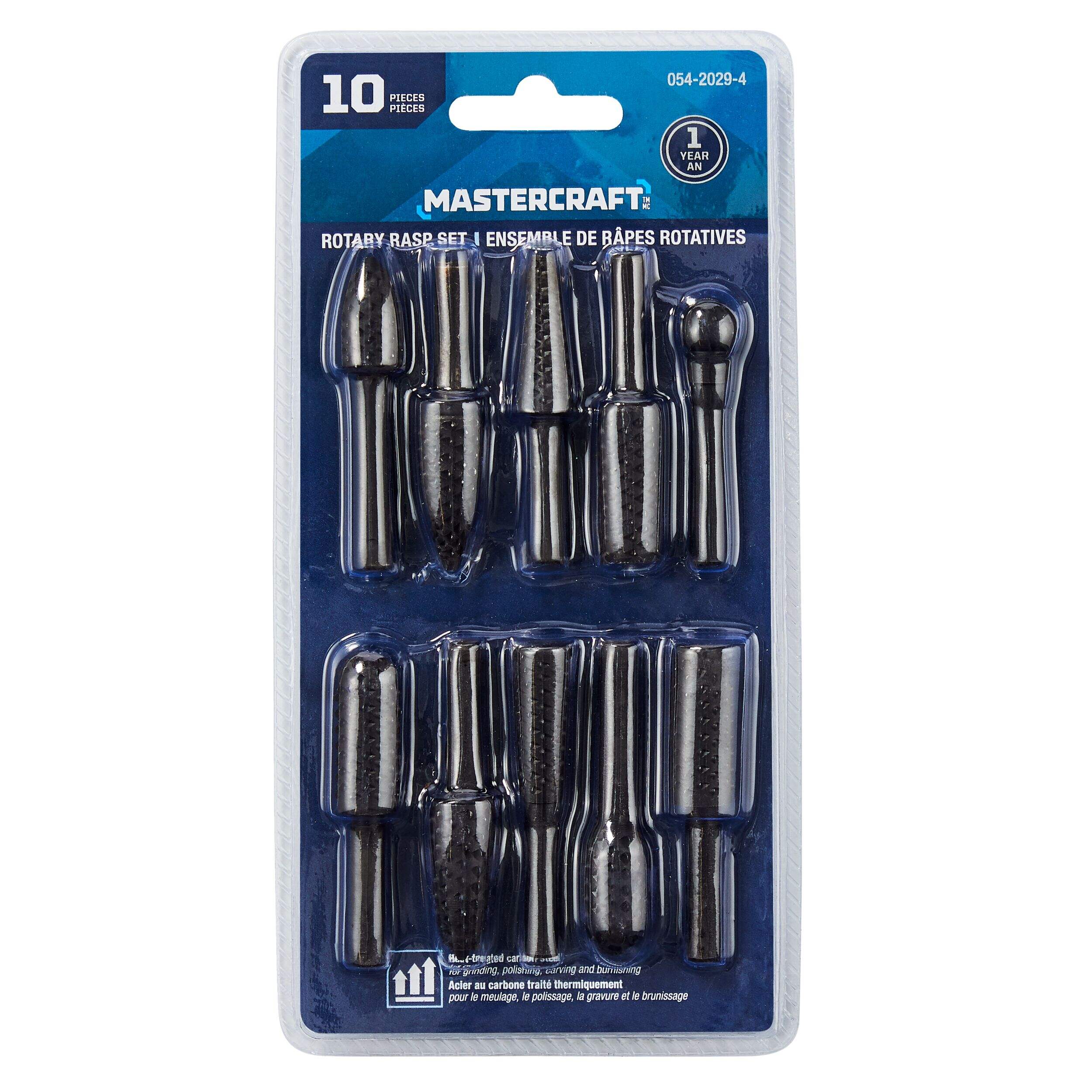 Mastercraft Rasp File Kit, 10-pc Front_Flat
