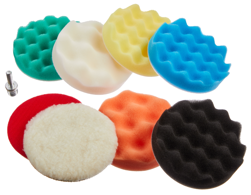 Mastercraft Sponge Pad Polishing Kit for Wood, Metal, Plastic, 8pc