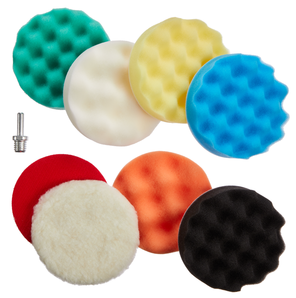 Mastercraft Sponge Pad Polishing Kit for Wood, Metal, Plastic, 8pc