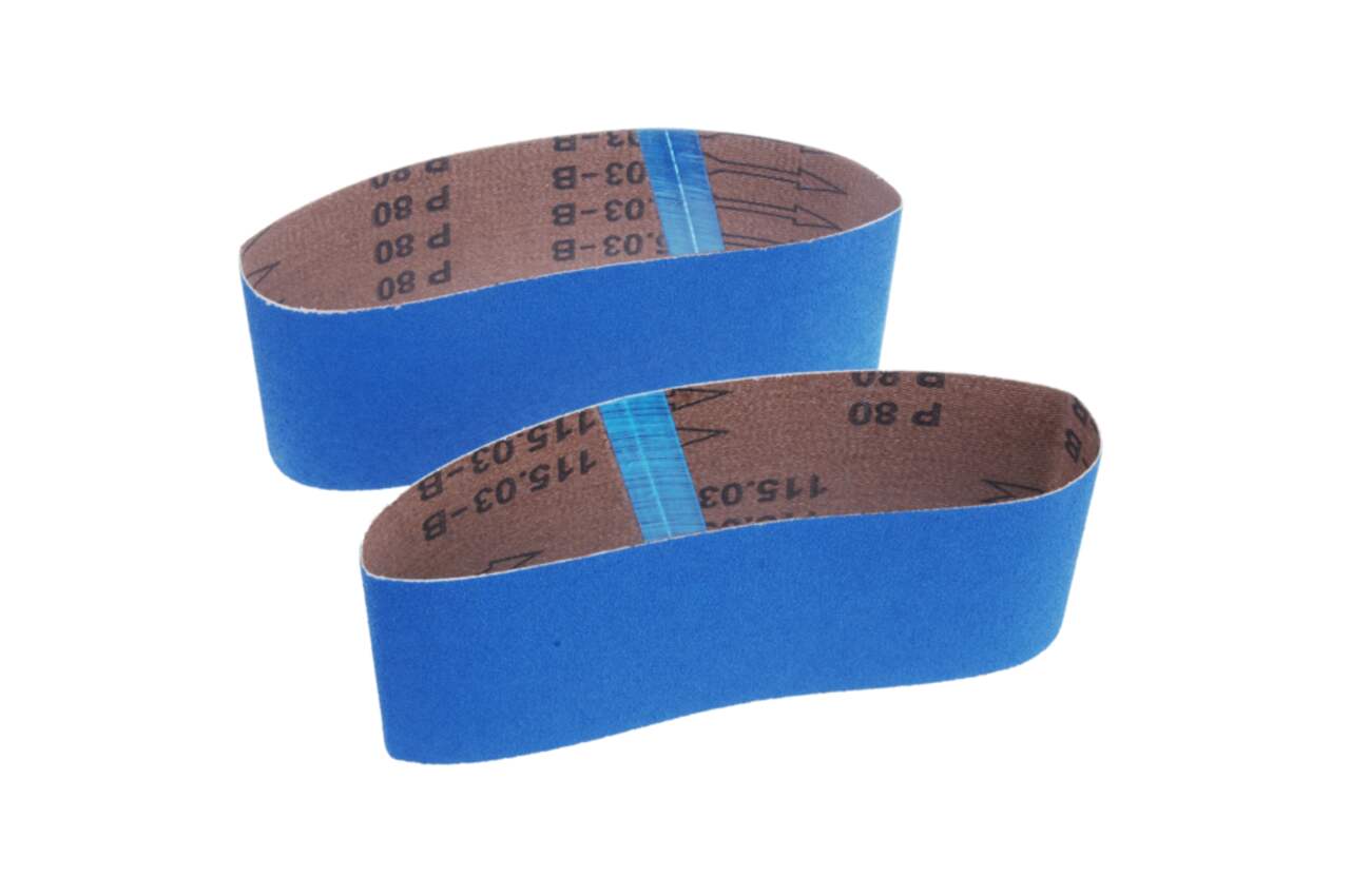 MAXIMUM 3 x 18-in Zirconia Sanding Belts for Metal, Wood, 2-pk