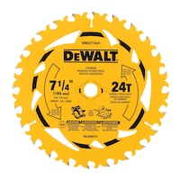 DEWALT 7-1/4-in 24T Carbide Tipped Circular Saw Blade for Wood Front_Flat