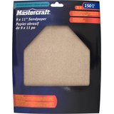 Mastercraft 9 x 11” Sandpaper Set with 5 Pieces Front_Flat