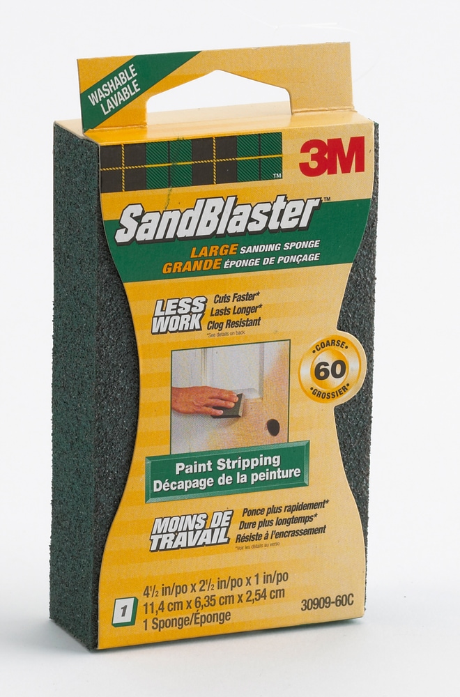 3M SandBlaster Large Sanding Sponge, 60 Grit Canadian Tire