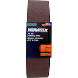 Mastercraft 3 x 24-in Aluminum Oxide Sanding Belts for Wood, Metal, 5-pk Front_Flat