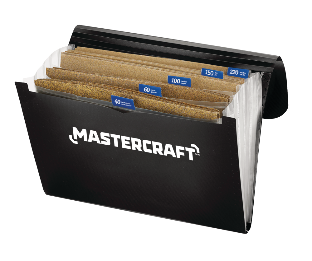 Feuilles de papier abrasif de 1/4 Mastercraft de 4-1/2 x 5-1/2 po