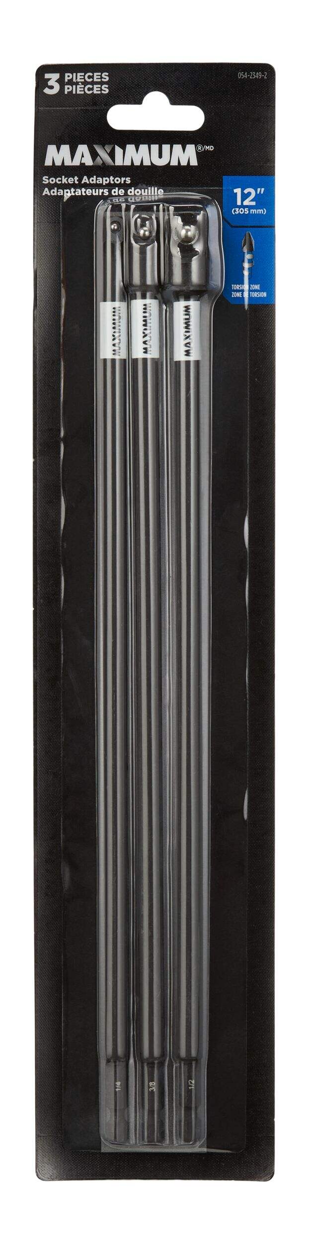 MAXIMUM Impact-Ready Socket Adaptor Set, 12-in, 3-pc Front_Flat