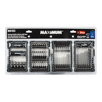 MAXIMUM Impact-Ready Drill Screw Driver Bit Set, 86-pc Front_Flat