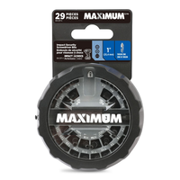 MAXIMUM Impact-Ready Security Screw Bit Set with Magnetic Holder, 1-In, 29-pc Front_Flat