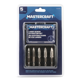 Mastercraft Screw Extractor Set with Storage Case, Large, 5-pc Front_Flat