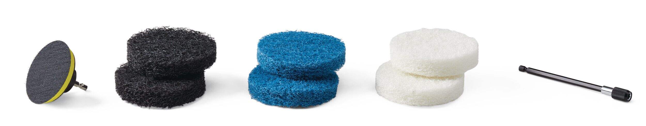 Mastercraft Scrubbing Pad Set, 8-pk, 4-in Front_Three_Fourths_Angled_Left