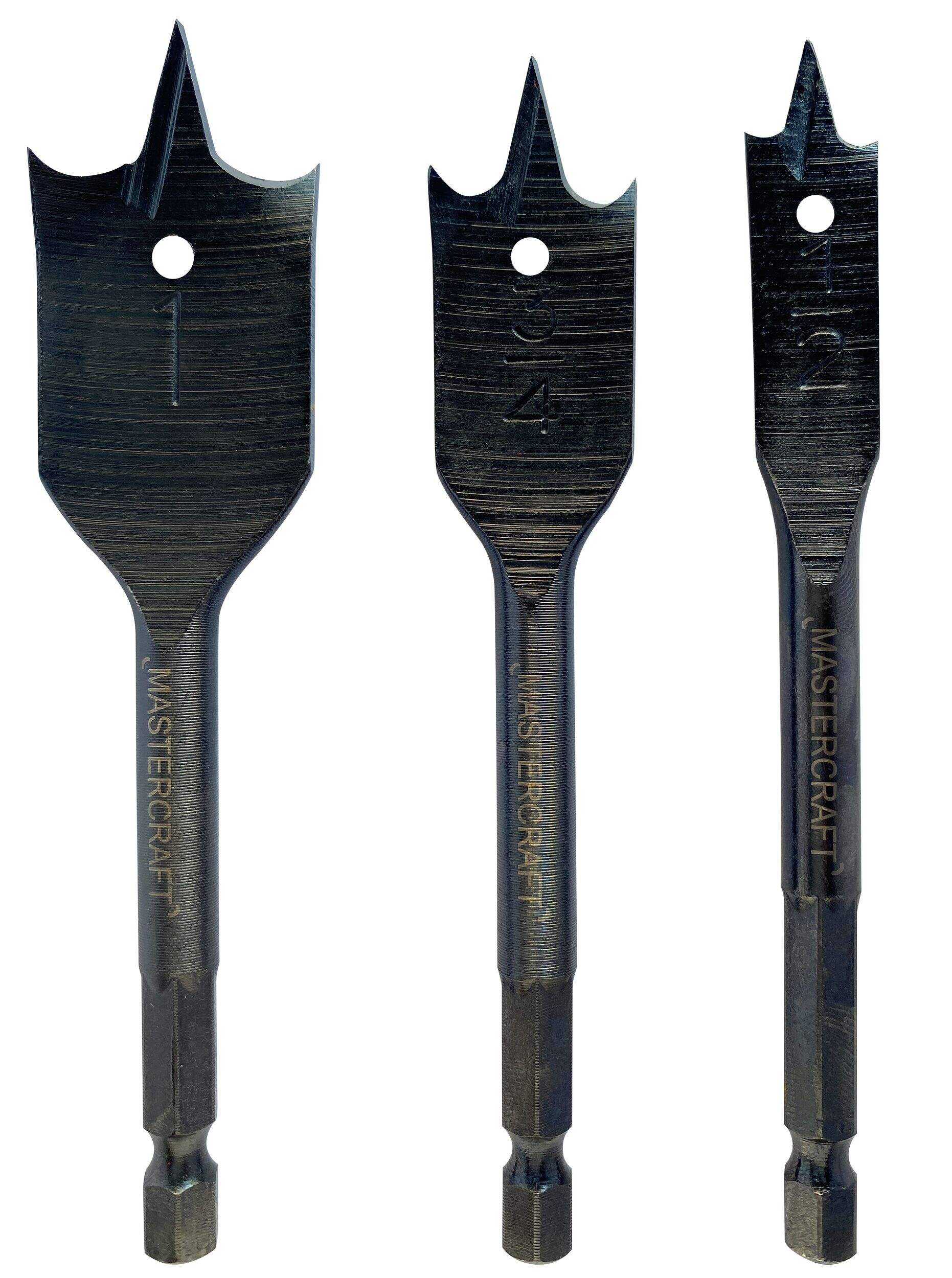 Mastercraft Stubby Impact Driver/Drill Spade Bits, 3pc Canadian Tire