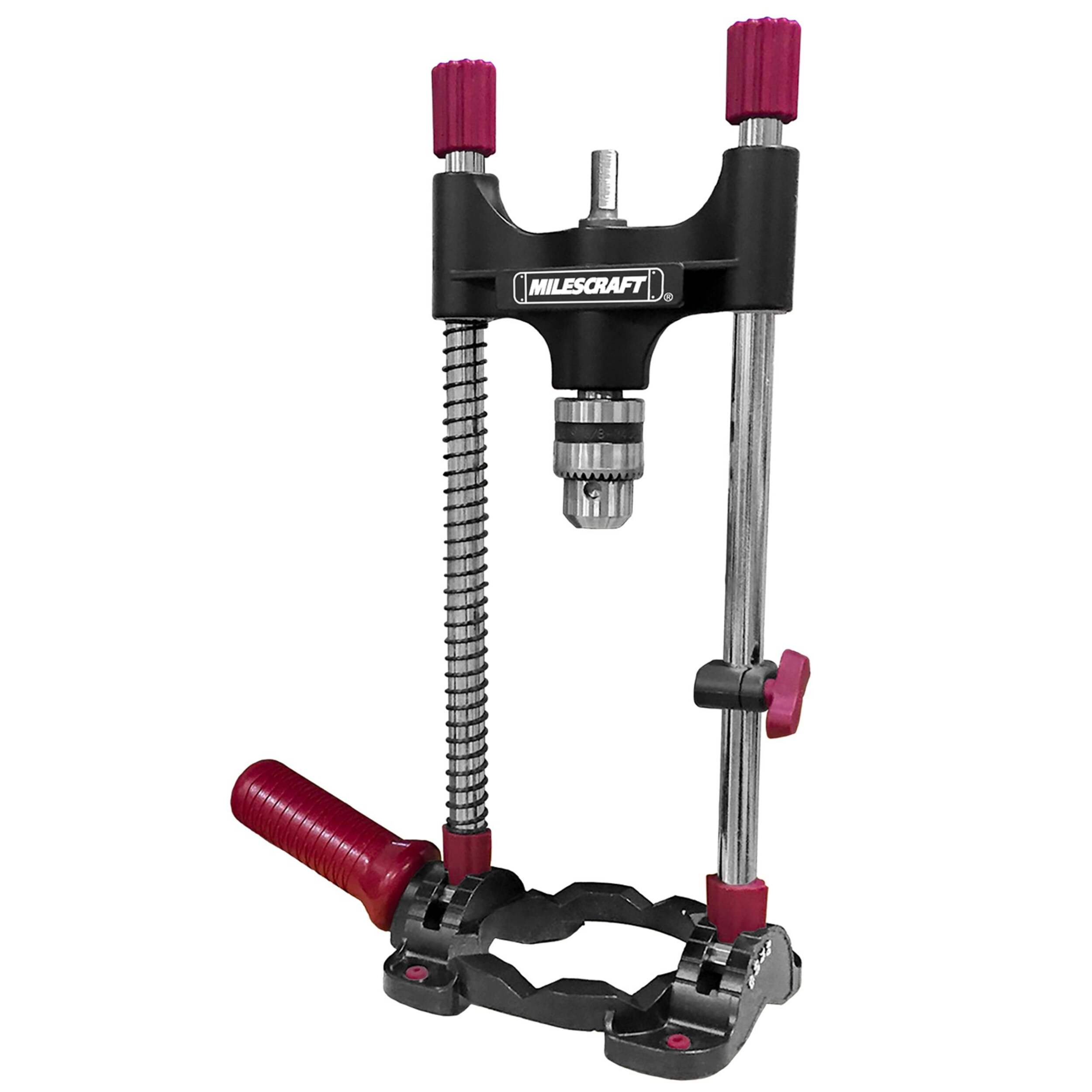 Milescraft 1318 DrillMate Portable Benchtop Drill Press Front_Angled_Left