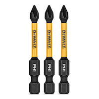 DEWALT Phillips PH1 Impact Ready Screw Driver Bits, 2-in, 3-pk Front_Flat