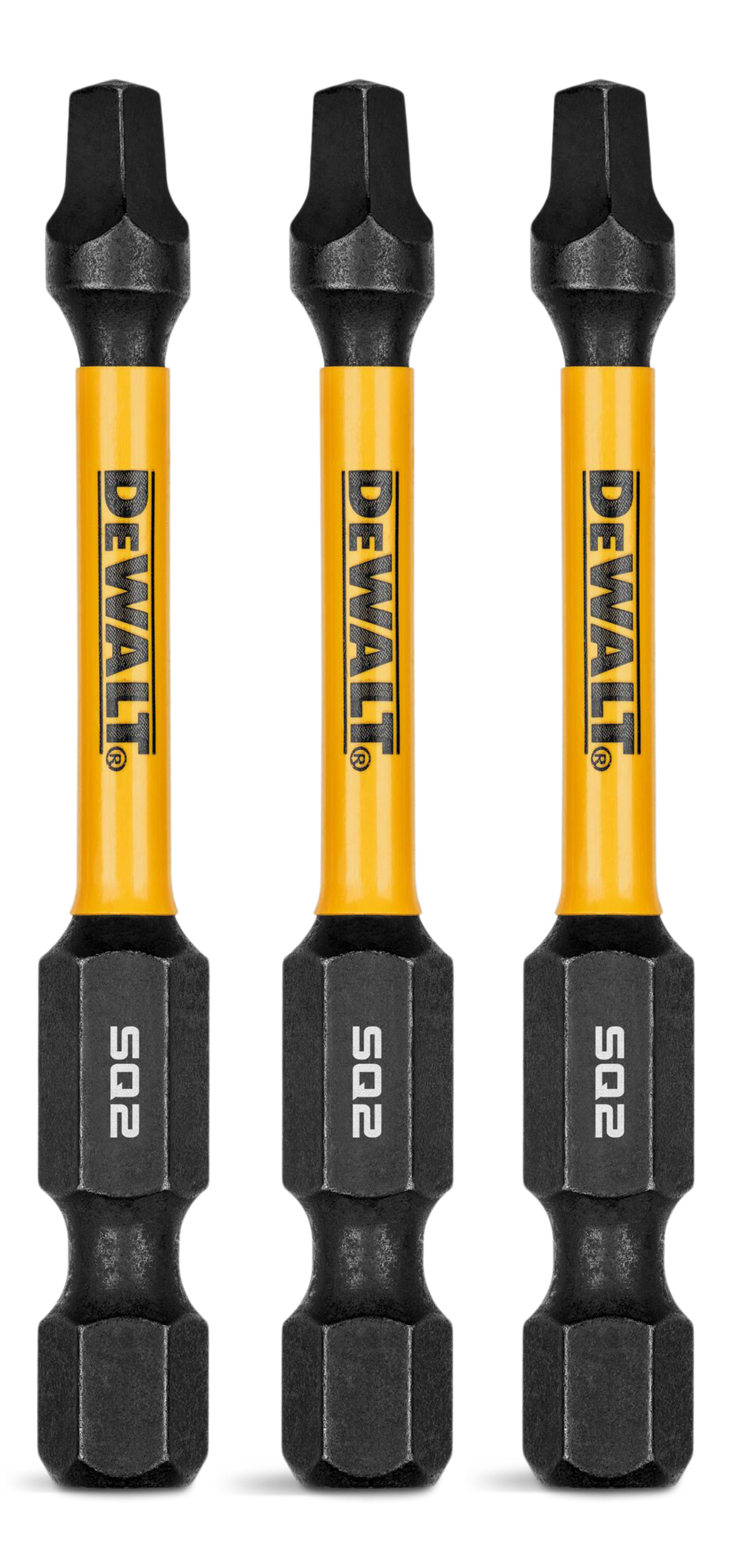 DEWALT Square SQ2 Impact Ready Screw Driver Bits, 2.25in, 3pk