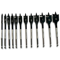 MAXIMUM Threaded Spade Bit Set, 12-Piece Overhead_Flat
