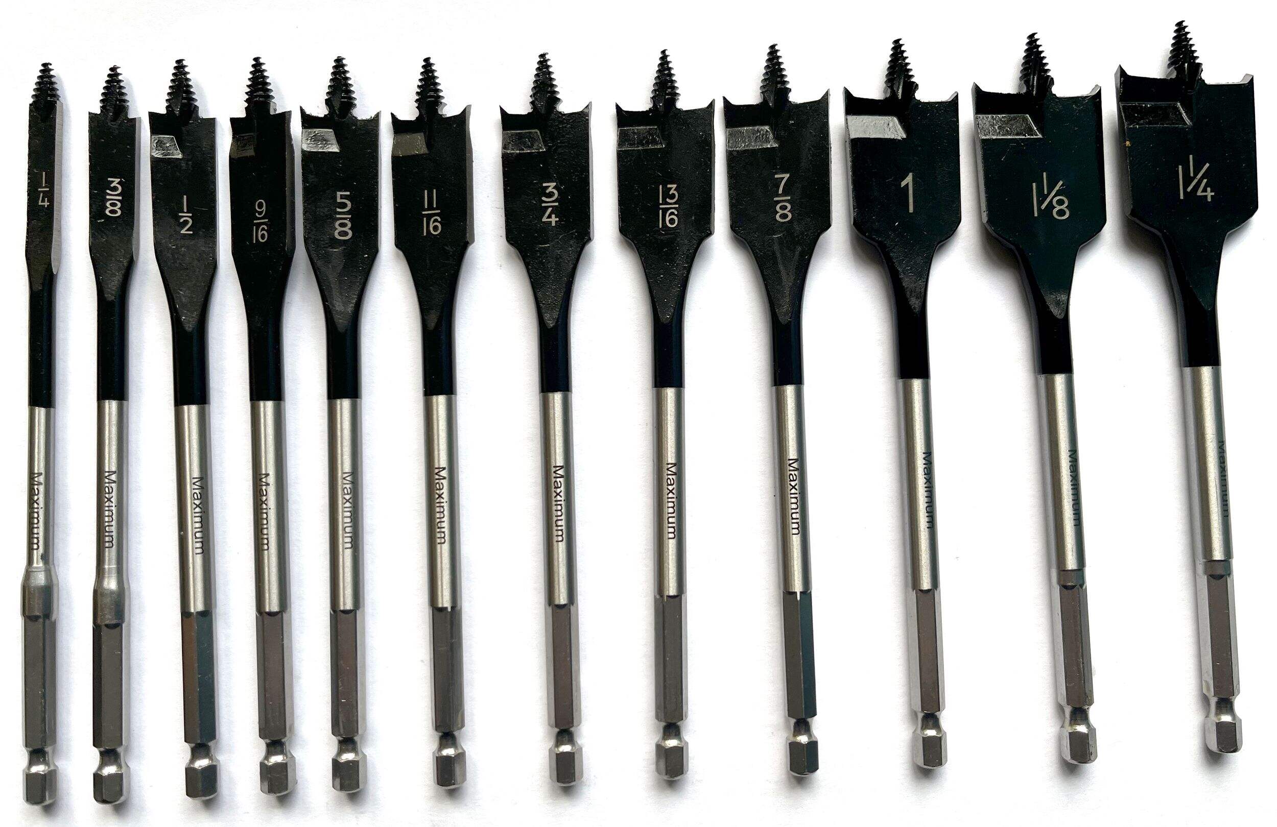 Forets plats filetés MAXIMUM, paq. 12 Overhead_Flat