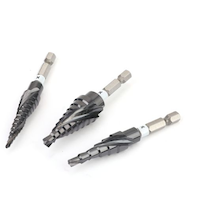 MAXIMUM Step Drill Bit Set, 3-Piece Overhead_Plunge