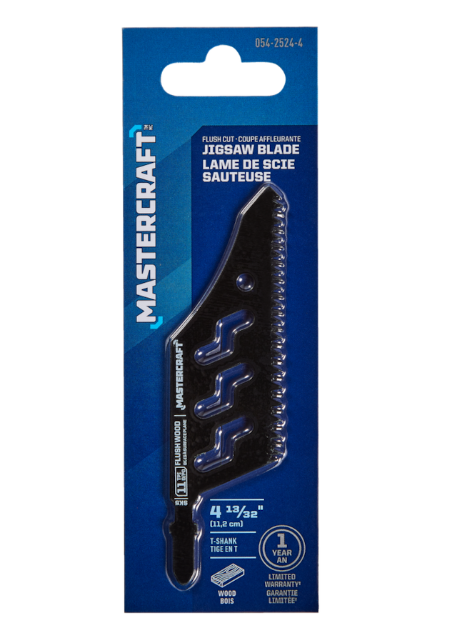 Mastercraft 11 TPI TShank Steel Jigsaw Blade for Wood, Metal, Plastic
