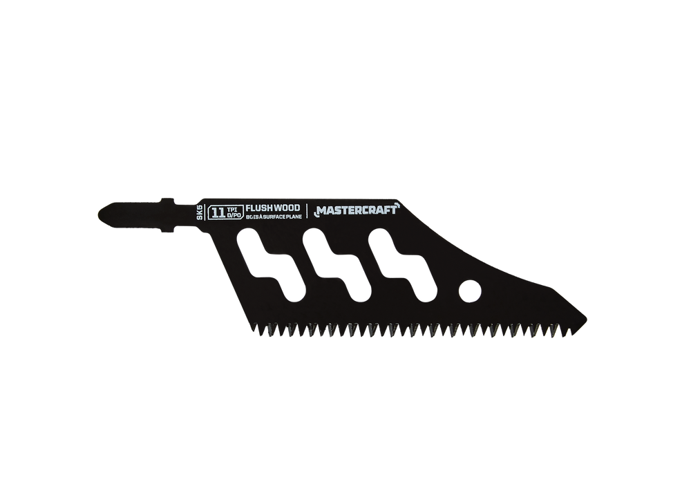 Mastercraft 11 TPI TShank Steel Jigsaw Blade for Wood, Metal, Plastic