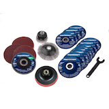 Mastercraft 4-1/2-in Assorted Grit Aluminum Oxide Angle Grinder Accessory Set, 35-pc Composite_or_Mixed