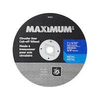 MAXIMUM 7 x 3/32-in Aluminum Oxide Circular Saw Cut off Wheel for Metal Front_Flat