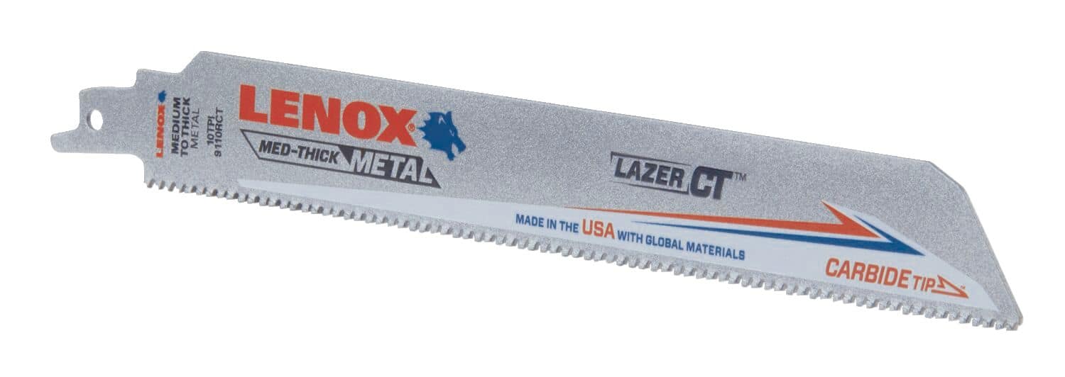 Lenox 6110RCT 10 TPI Carbide Reciprocating Saw Blade for Metal