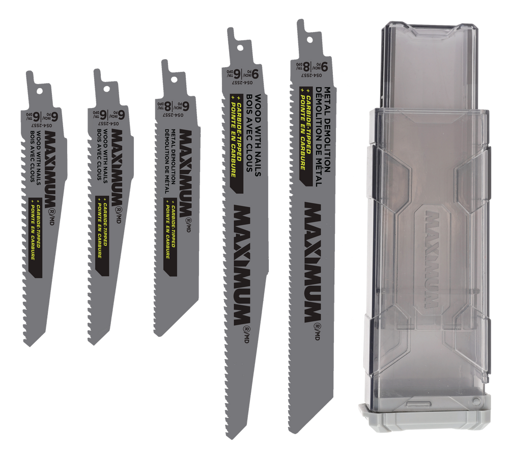 MAXIMUM Assorted TPI Carbide Tipped Reciprocating Saw Blade Set for