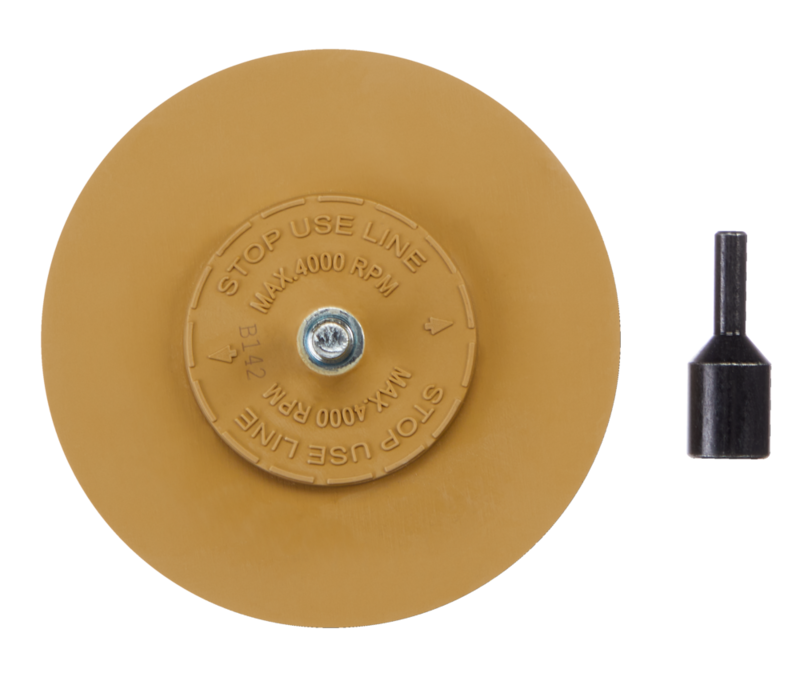 Mastercraft Rubber Adhesive Eraser Wheel 1/4in Arbor, for Metal