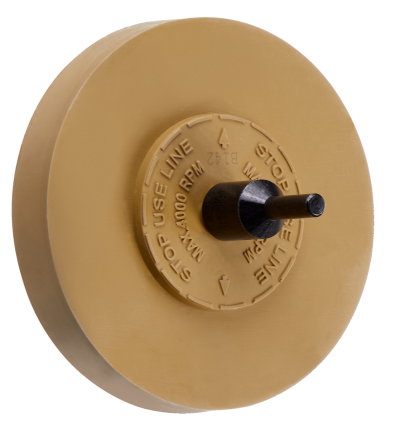 Mastercraft Rubber Adhesive Eraser Wheel 1/4in Arbor, for Metal
