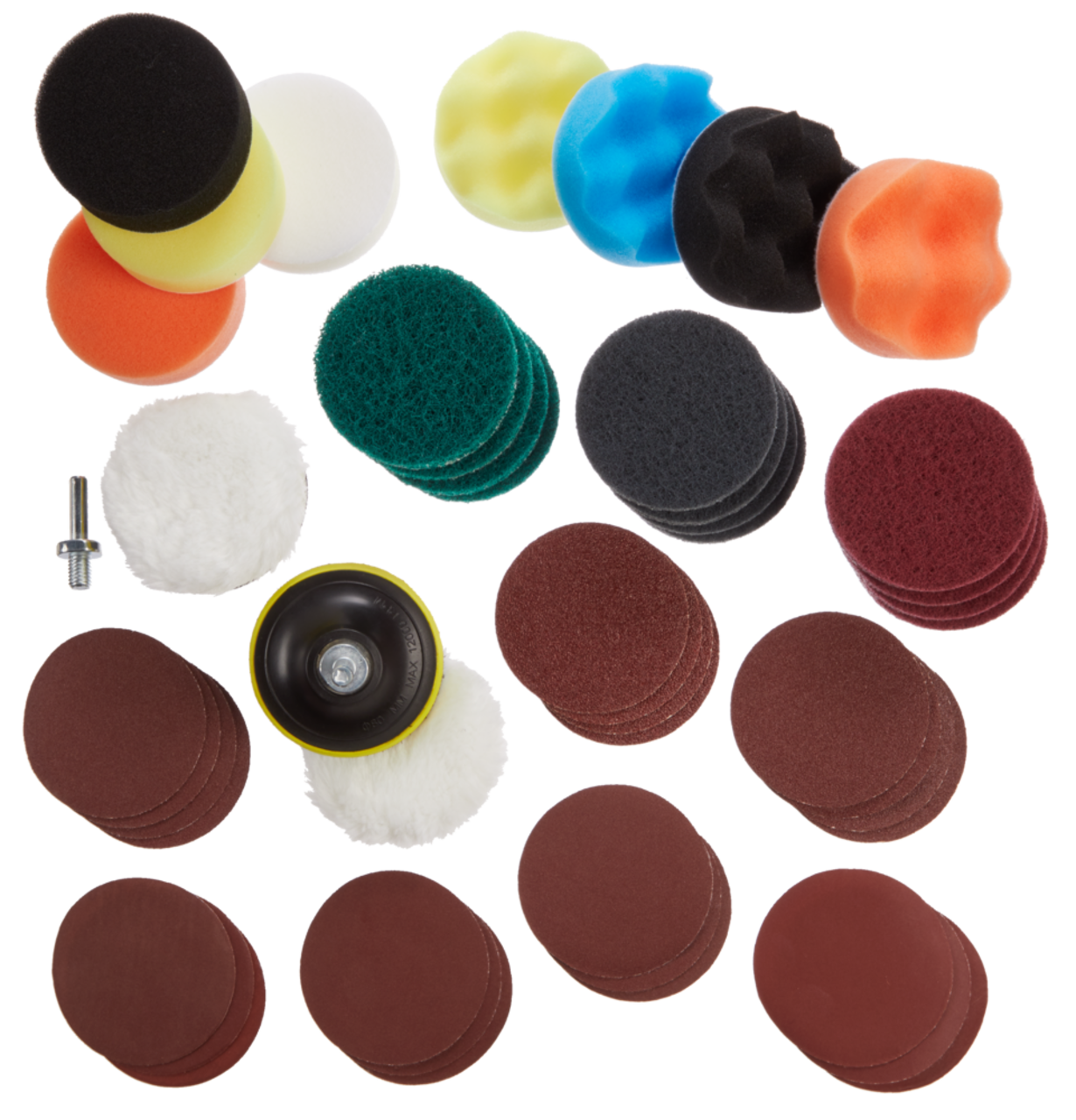 Mastercraft 3-in Assorted Sanding, Scuffing & Polishing Kit for Wood,  Metal, 50-pc