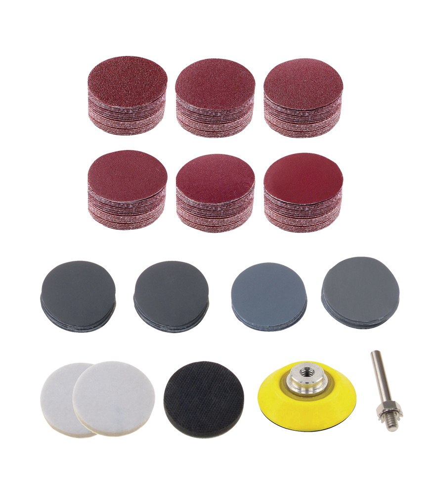 Ensemble de ponçage et de polissage rotatif Mastercraft pour bois, métal, 2 po, paq. 85