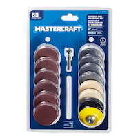 Mastercraft Rotary Sanding & Polishing Set, 2-in, 85-pc Front_Flat