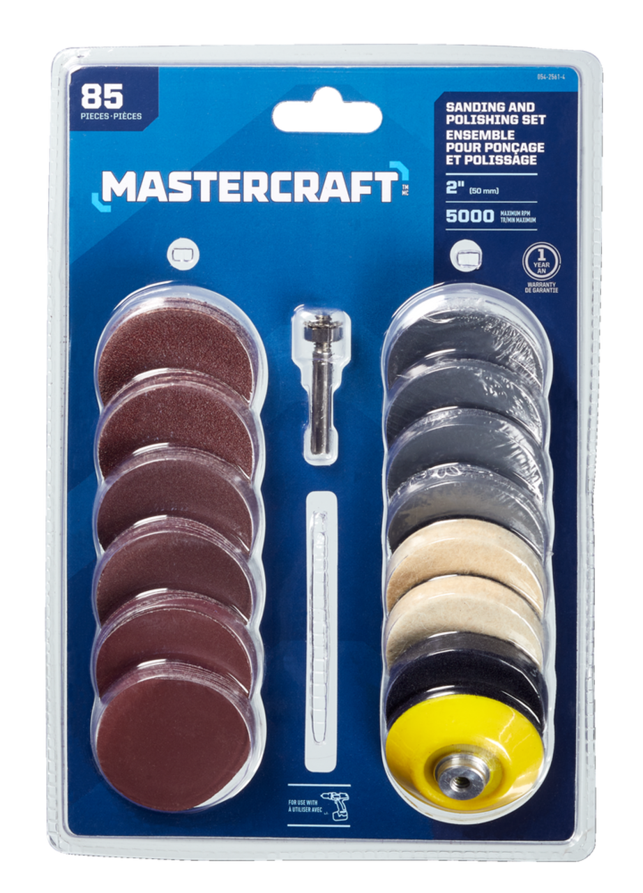 Mastercraft Cleaning Drill Brush Set with Extension, 6-Piece