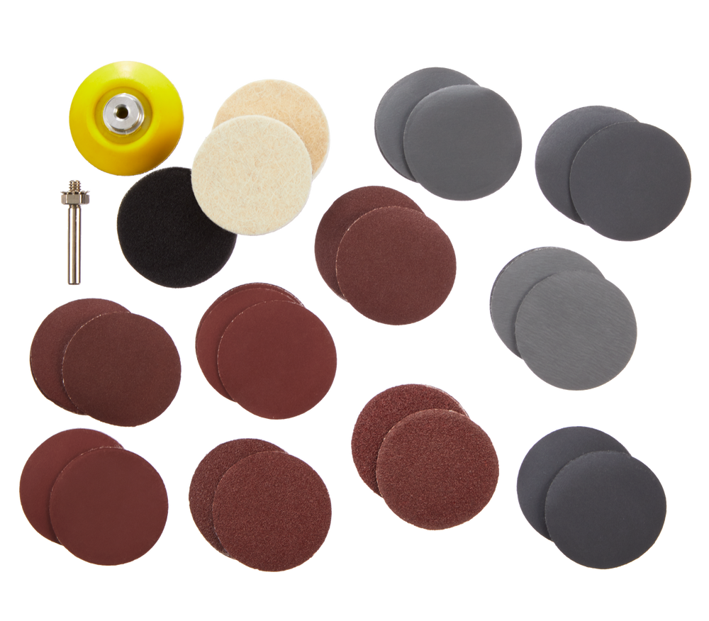 Ensemble de ponçage et de polissage rotatif Mastercraft pour bois, métal, 2 po, paq. 85