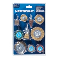 Mastercraft Assorted Wire & Flap Brush Set, 10-pc Front_Flat