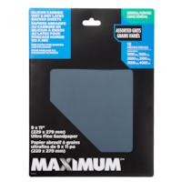 MAXIMUM Assorted Ultra Fine Sanding Paper, 12-pk Front_Flat